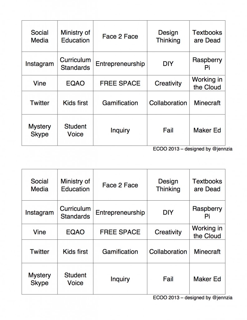 ECOO Bingo